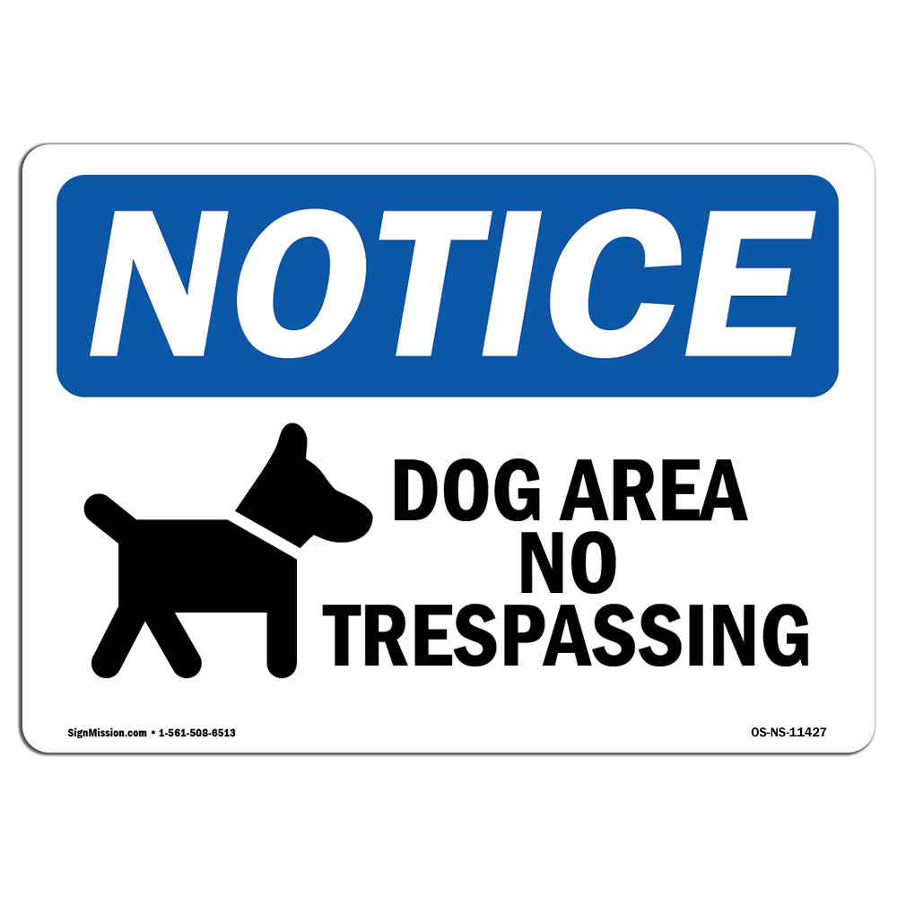 Dog Area No Trespassing
