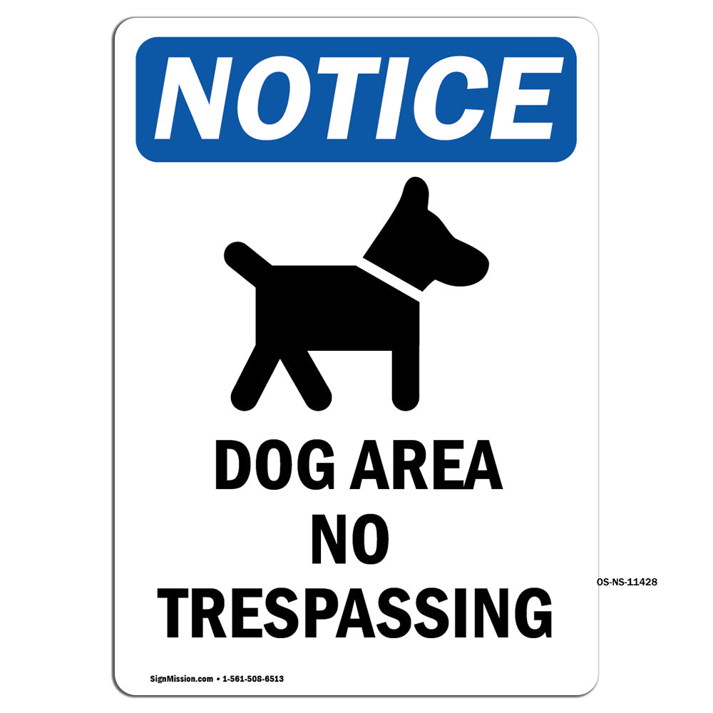 Dog Area No Trespassing