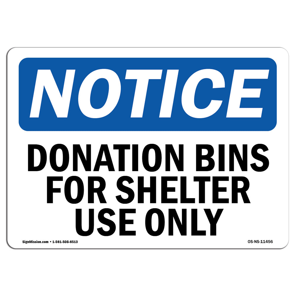 Donation Bins For Shelter Use Only