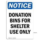 Donation Bins For Shelter Use Only