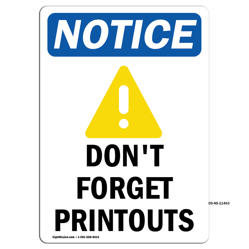 Don't Forget Printouts