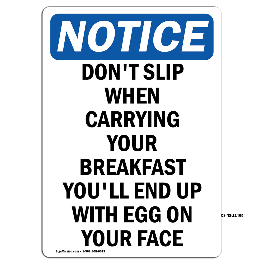 Don't Slip When Carrying Your Breakfast