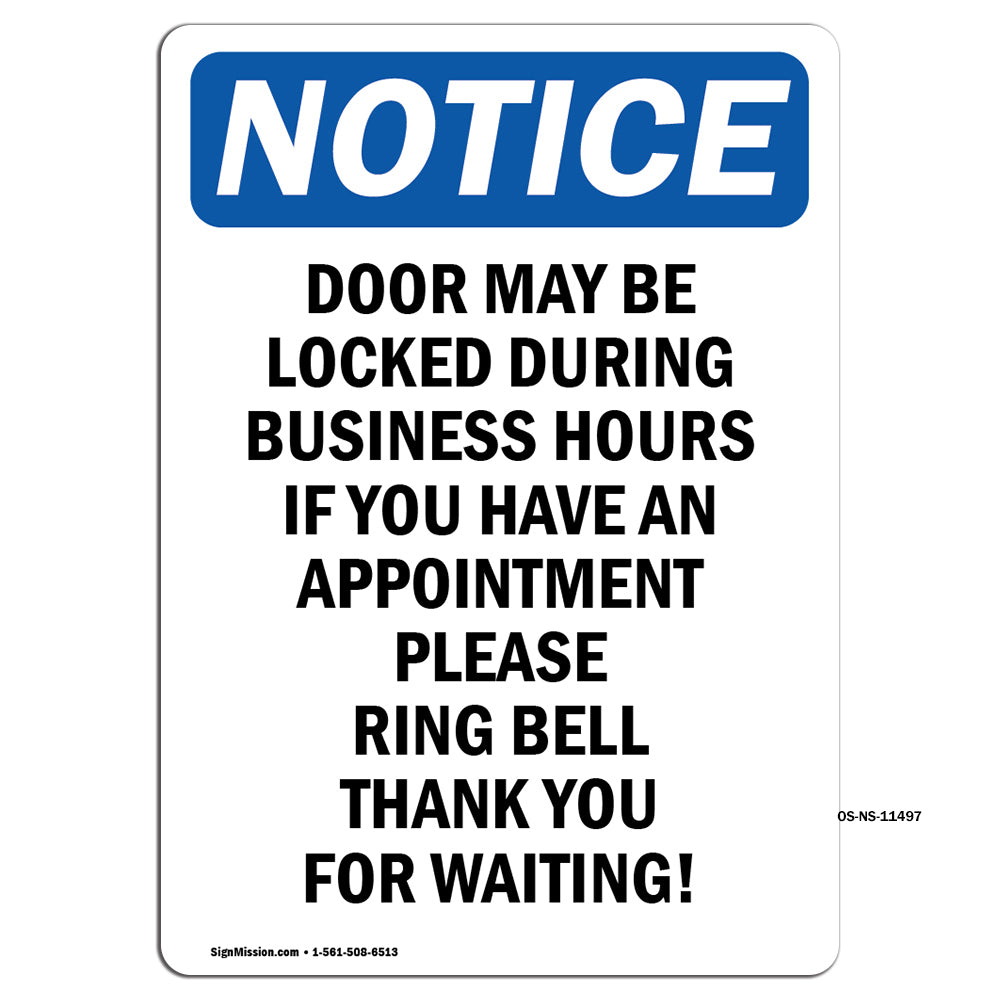 Door May Be Locked During Business Hours