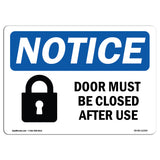 Door Must Be Locked After Use