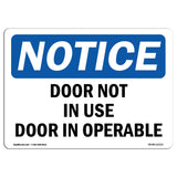 Door Not In Use Door Inoperable