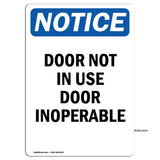 Door Not In Use Door Inoperable