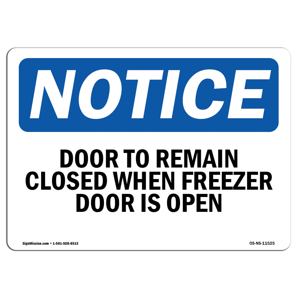 Door To Remain Closed When Freezer Door Is Open