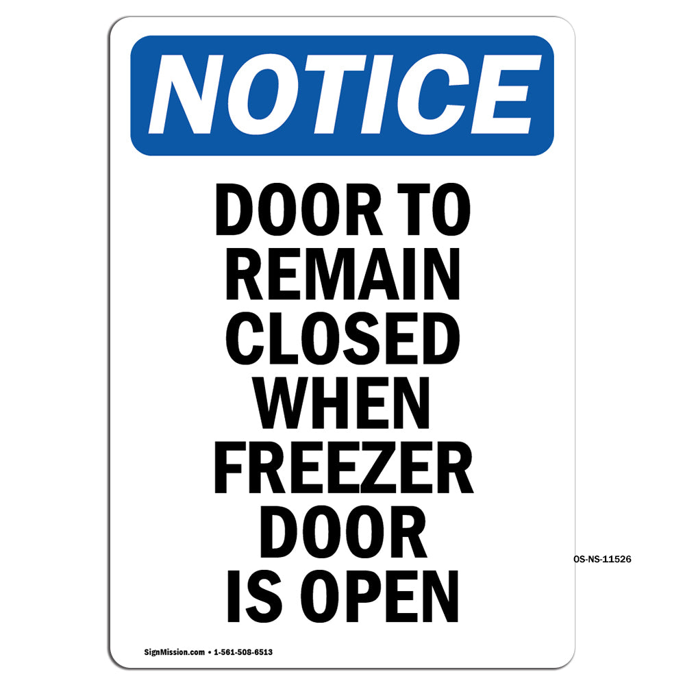 Door To Remain Closed When Freezer Door Is Open