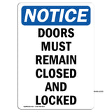 Doors Must Remain Closed And Locked