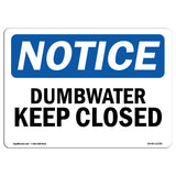 Dumbwaiter Keep Closed Sign