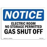 Electric Room No Storage Permitted Gas Shutoff