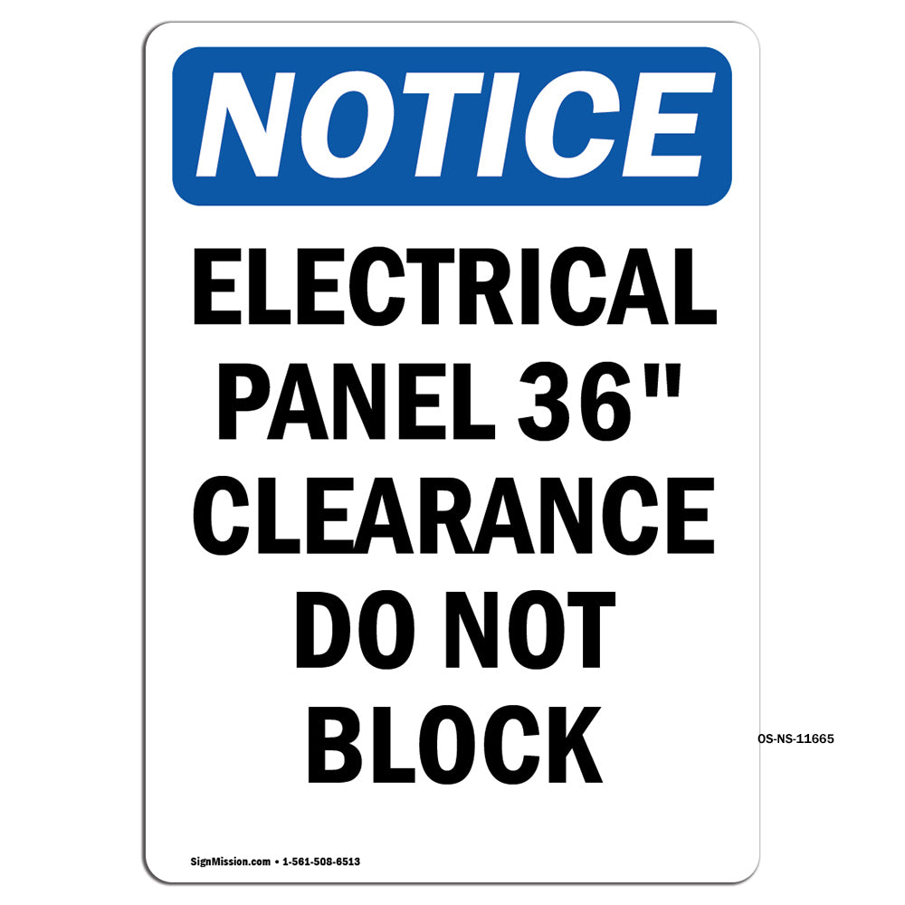 Electrical Panel 36 Clearance Do Not Block