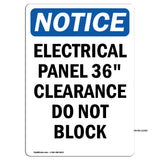 Electrical Panel 36 Clearance Do Not Block