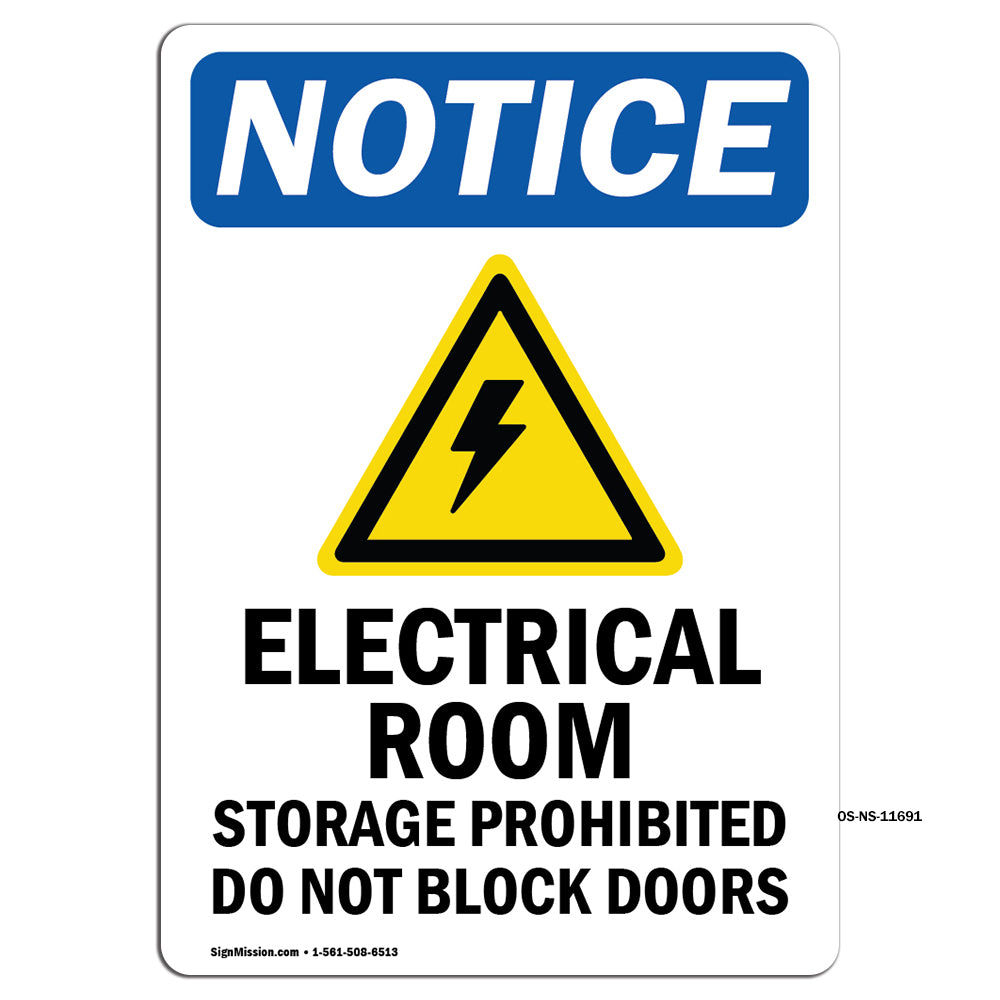 Electrical Room Storage Prohibited