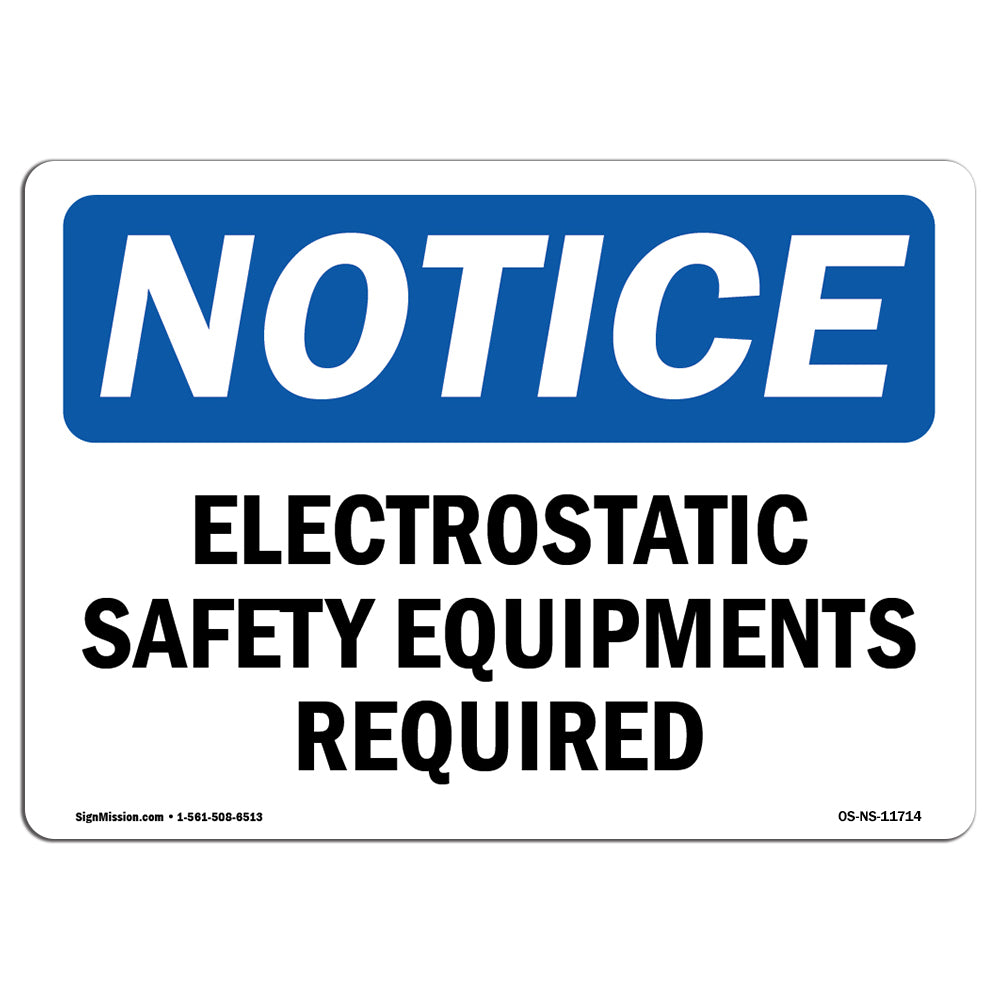 Electrostatic Safety Equipment Required