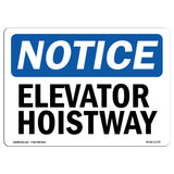 Elevator Hoistway Sign