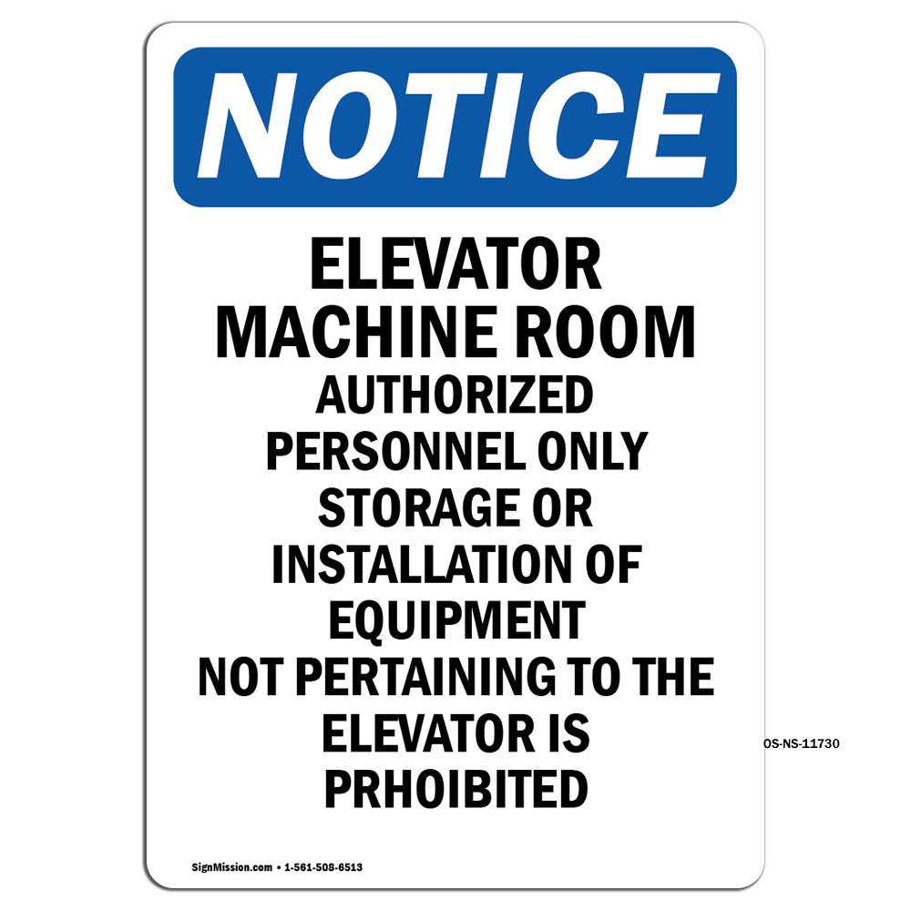 Elevator Machine Room Authorized Personnel