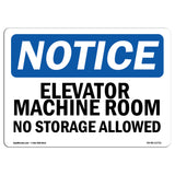Elevator Machine Room No Storage Allowed