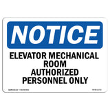 Elevator Mechanical Room Authorized Personnel Only