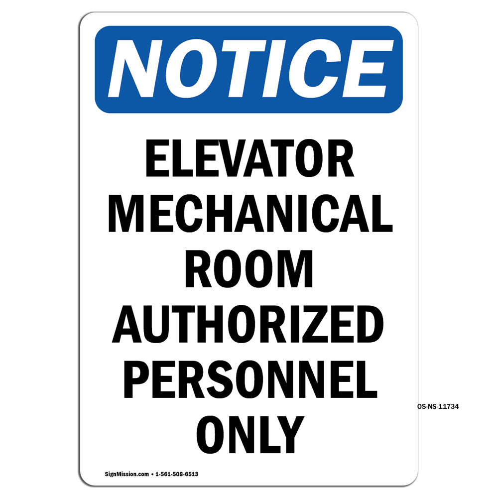 Elevator Mechanical Room Authorized Personnel Only