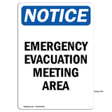 Emergency Evacuation Meeting Area Sign