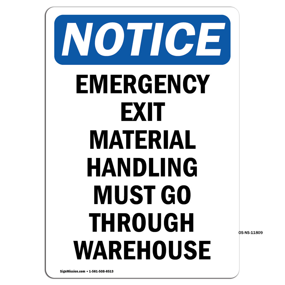 Emergency Exit Material Handling Must Go