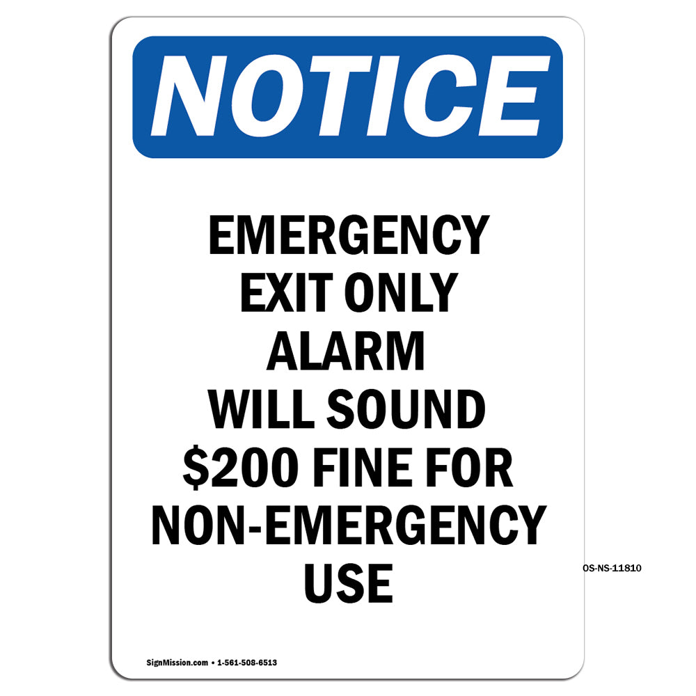 Emergency Exit Only Alarm Will