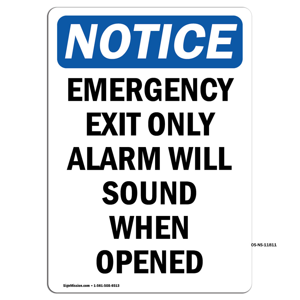 Emergency Exit Only Alarm Will Sound When Opened