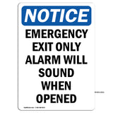 Emergency Exit Only Alarm Will Sound When Opened