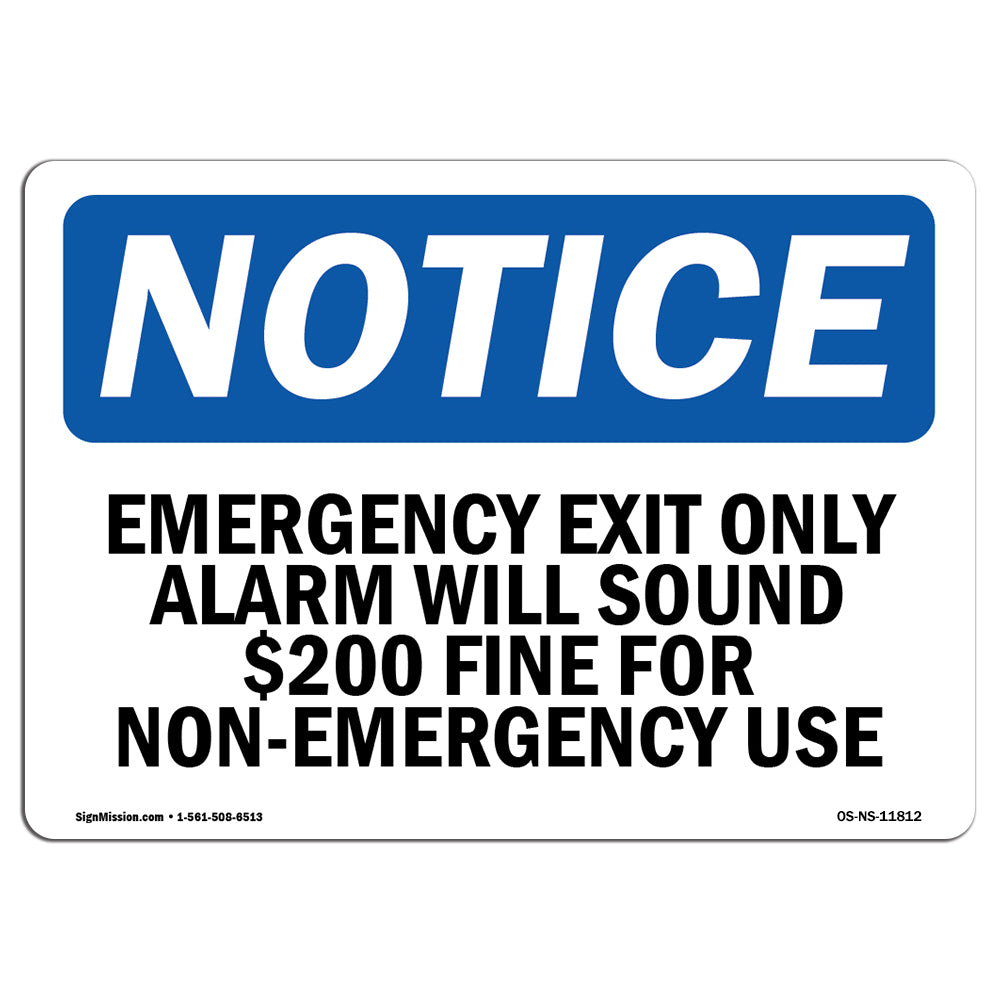 Emergency Exit Only Alarm Will