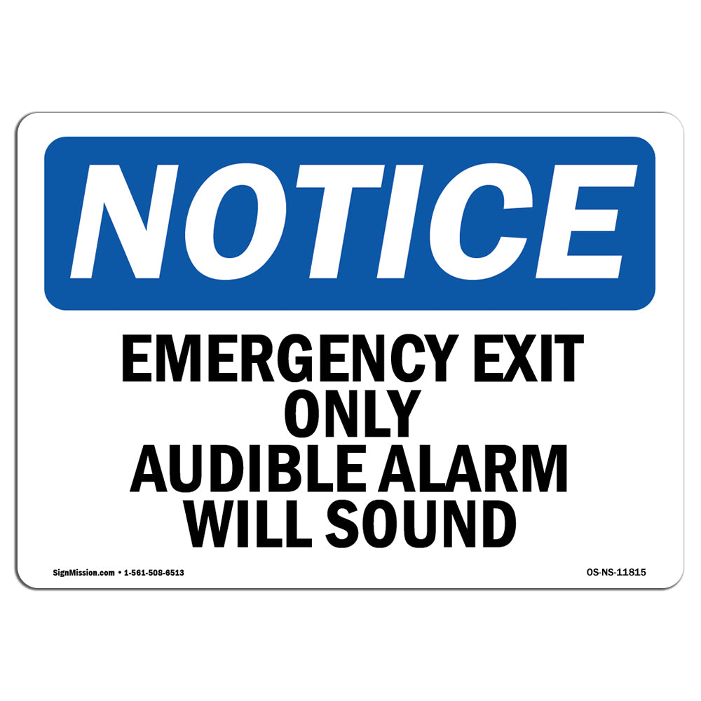 Emergency Exit Only Audible Alarm