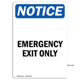 Emergency Exit Only Sign