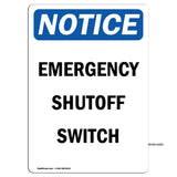 Emergency Shutoff Switch Sign