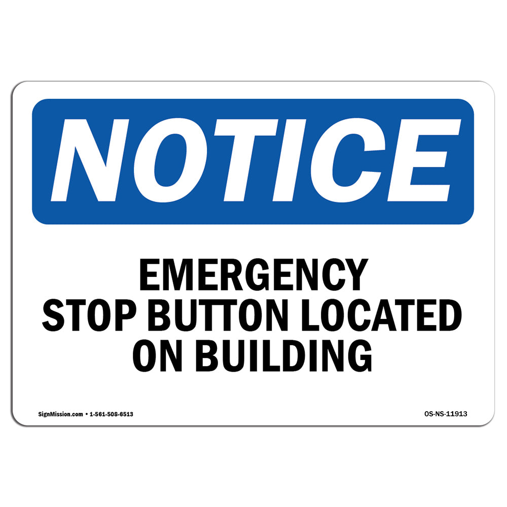 Emergency Stop Button Located On Building