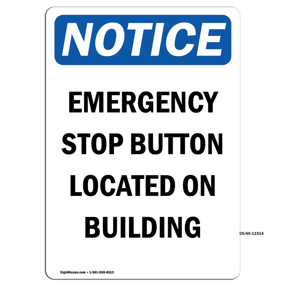 Emergency Stop Button Located On Building