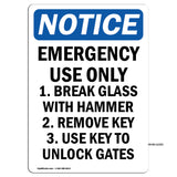 Emergency Use Only 1. Break Glass