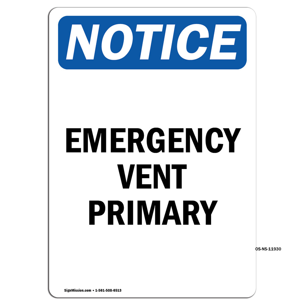 Emergency Vent Primary