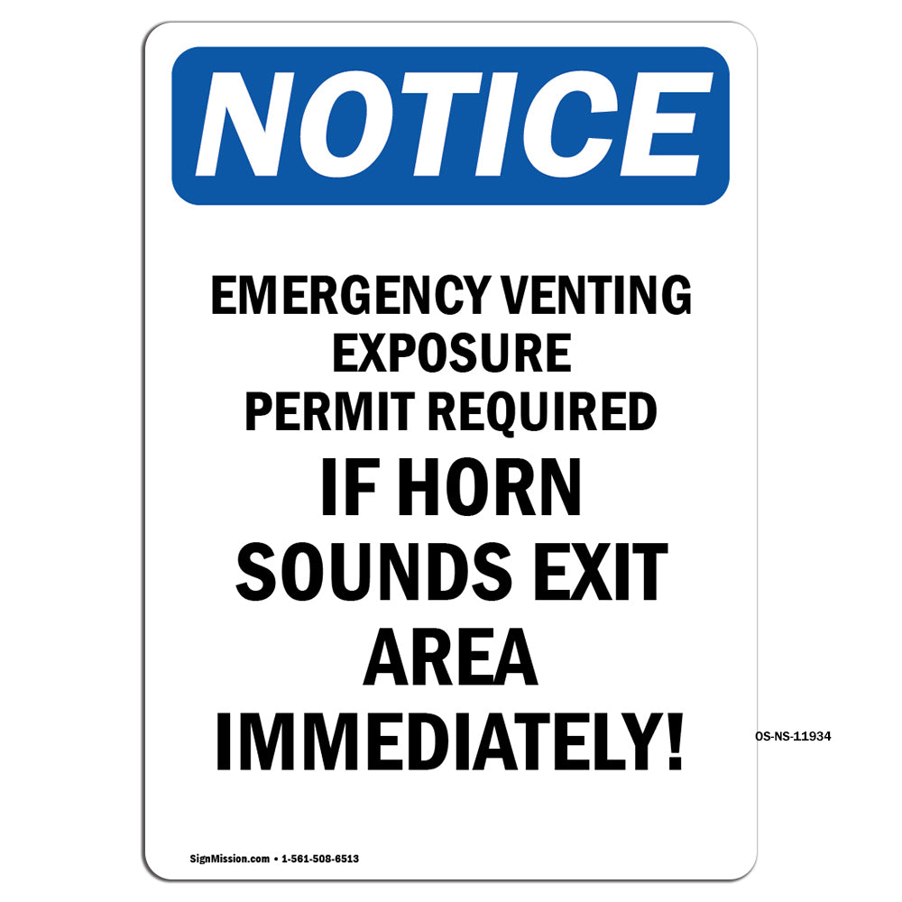 Emergency Venting Exposure Permit Required