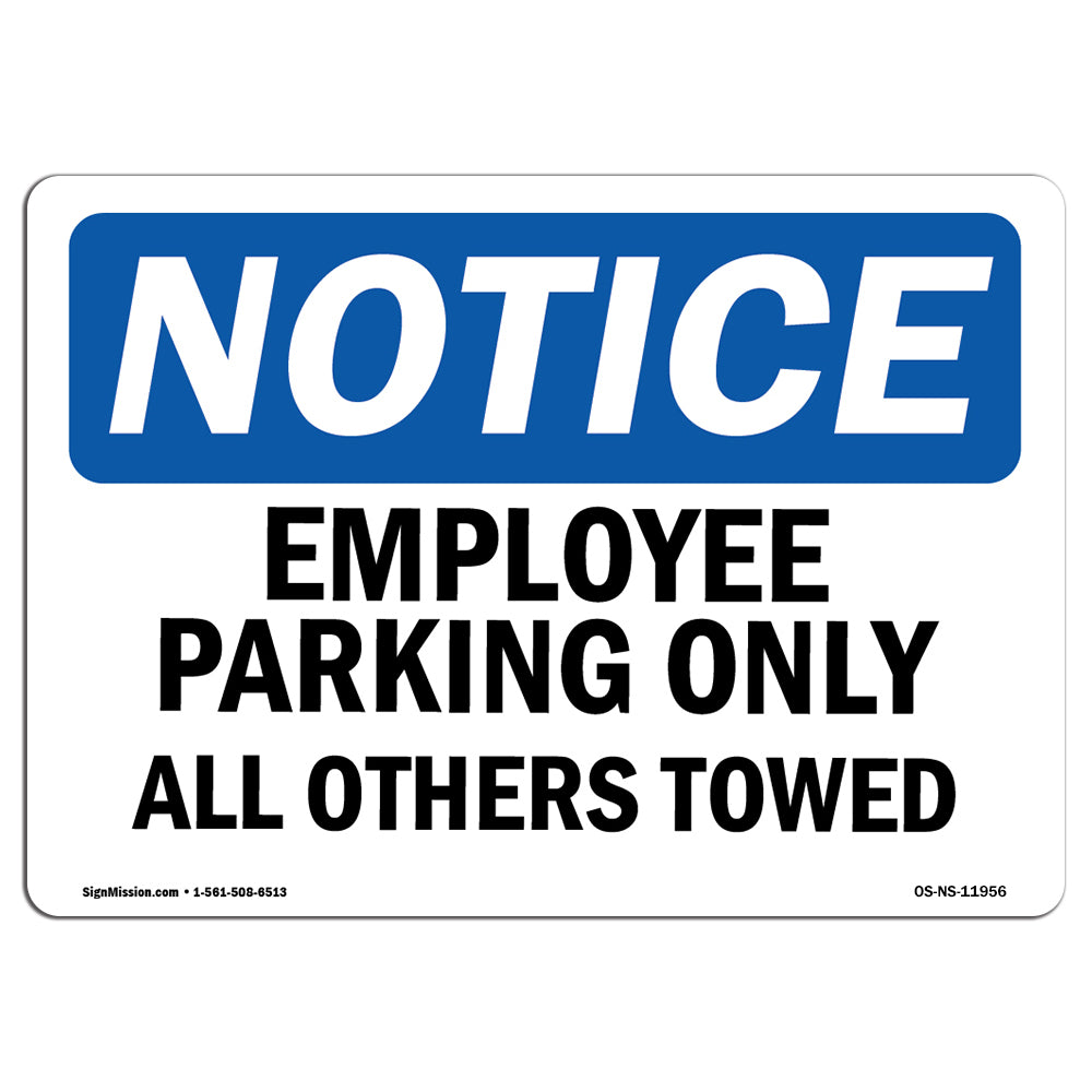 Employee Parking Only All Others Towed