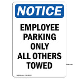Employee Parking Only All Others Towed