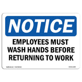 Employees Must Wash Hands Before Returning To Work