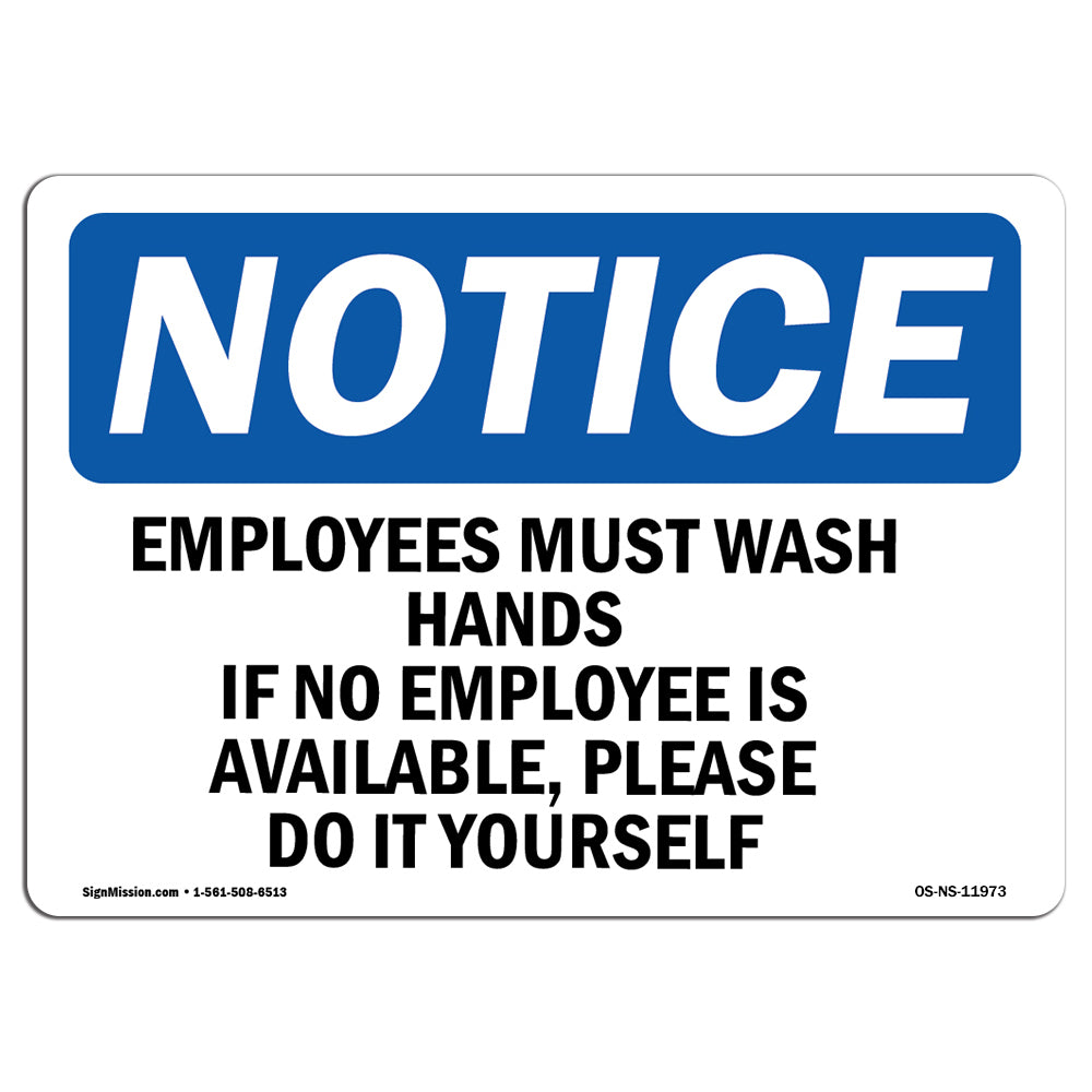 Employees Must Wash Hands If No Employee
