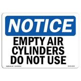 Empty Air Cylinders Do Not Use