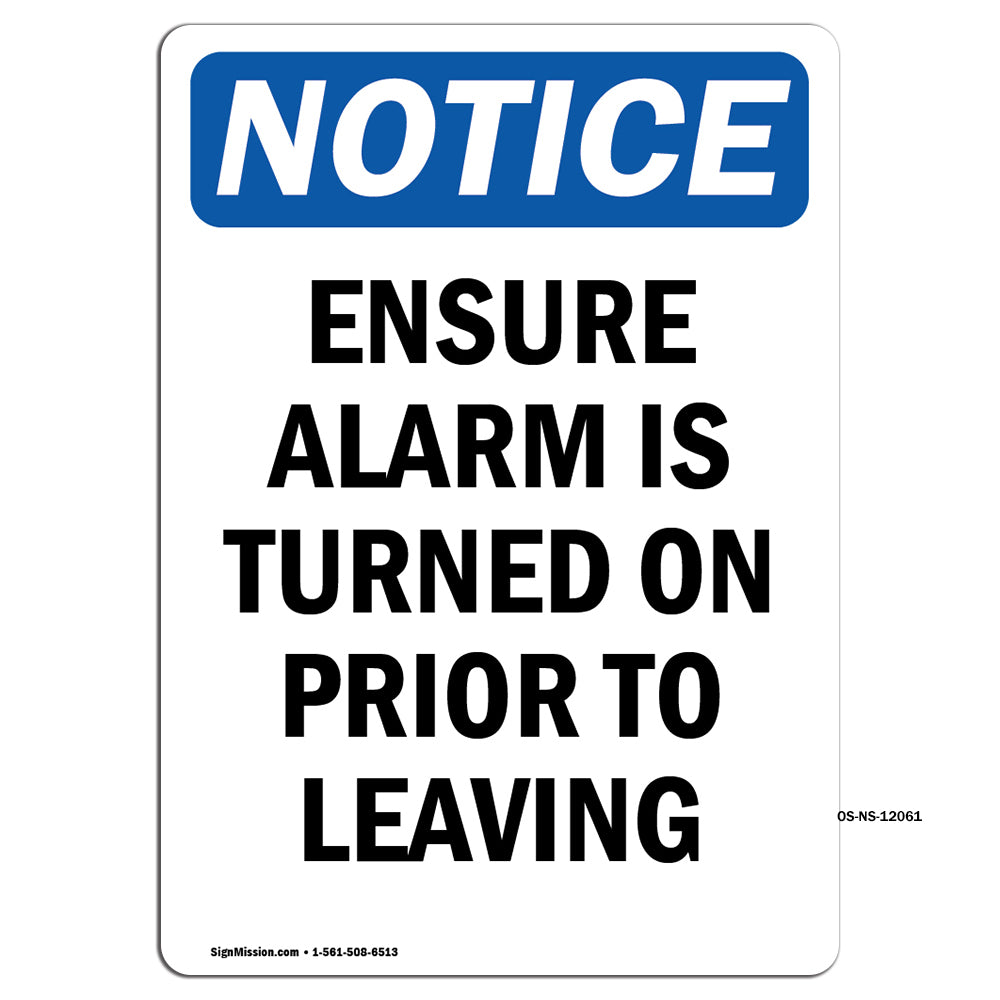 Ensure Alarm Is Turned On Prior