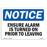 Ensure Alarm Is Turned On Prior