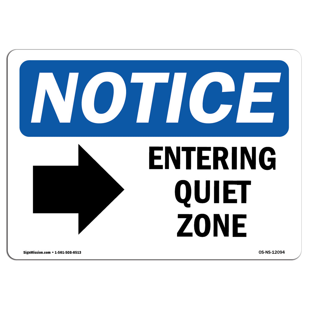 Entering Quiet Zone [Right Arrow]