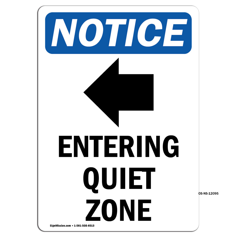 Entering Quiet Zone [Left Arrow]