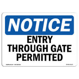 Entry Through Gate Permitted