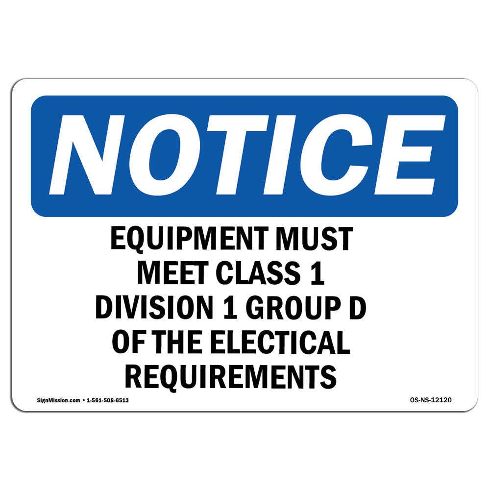 Equipment Must Meet Class 1 Division 2 Group