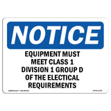 Equipment Must Meet Class 1 Division 2 Group
